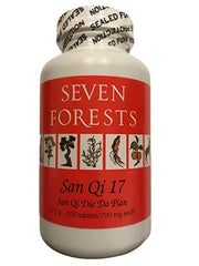 Seven Forests San Qi 17 tablets packaging front for daily comfort support.