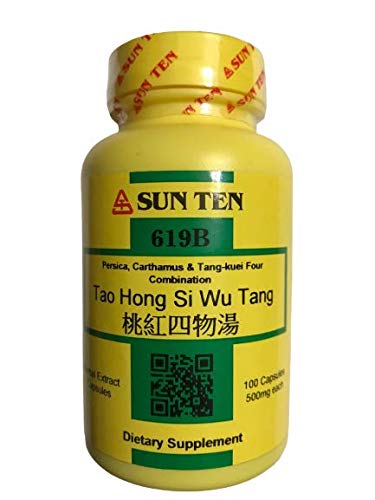 Seven Forests Tao Hong Si Wu Tang bottle showing the herbal formula for daily support.