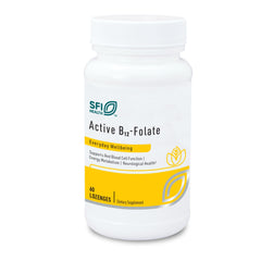 SFI Health Active B12 Folate lozenge dissolving under tongue for fast absorption.