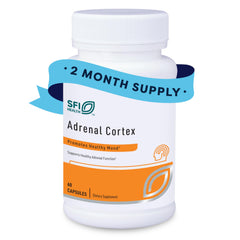 SFI Health Adrenal Cortex label indicates clinical-grade formulation for cortisol support.