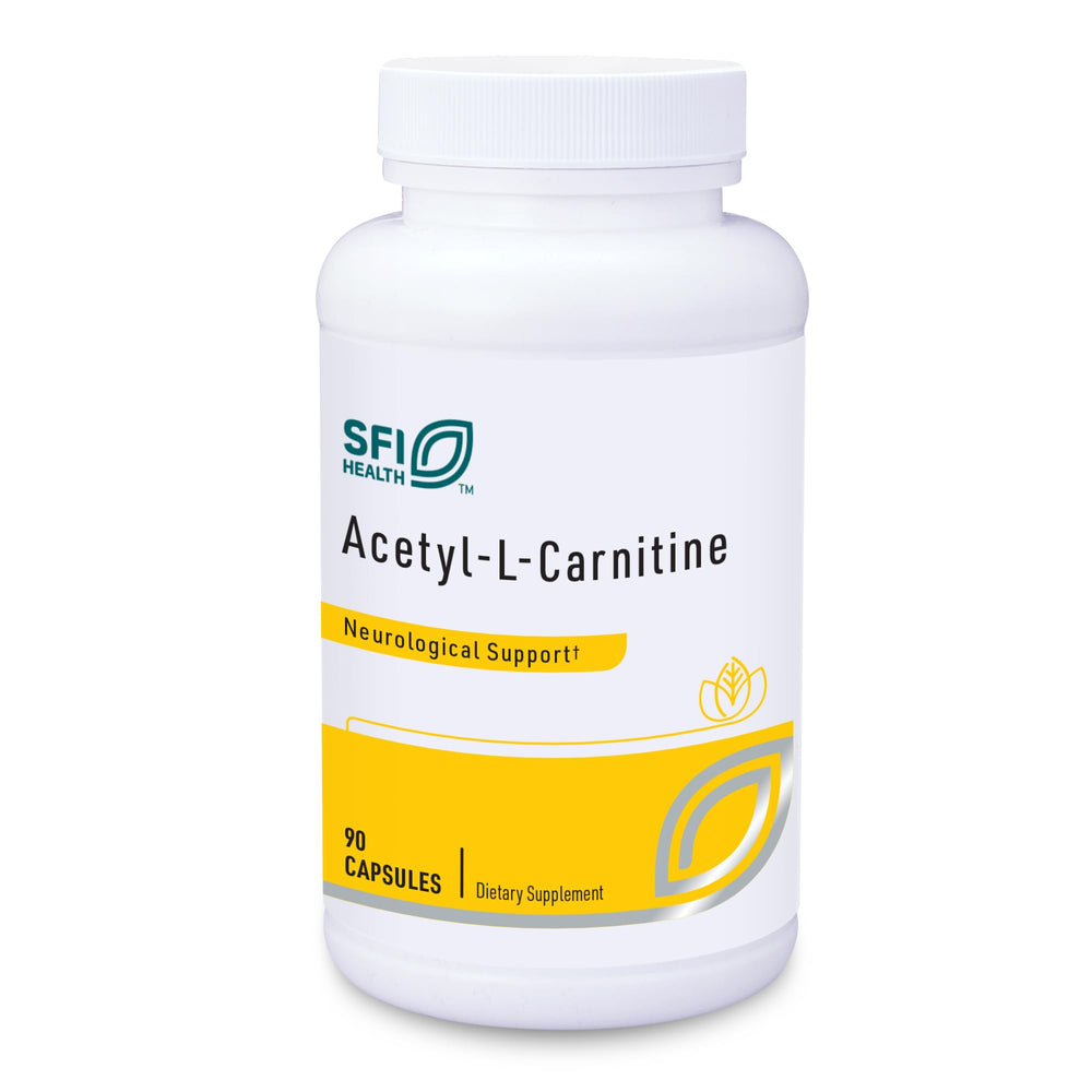 Klaire Labs Acetyl-L-Carnitine bottle front supports brain health