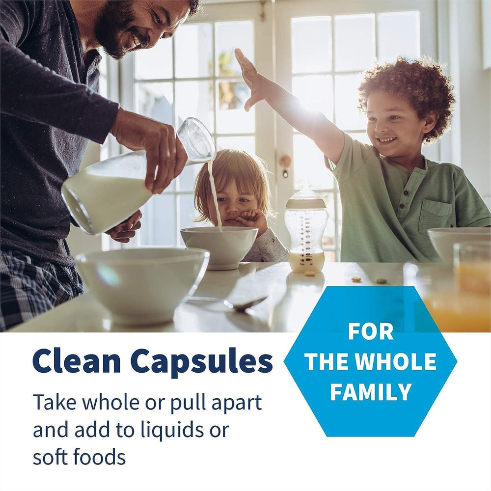 Packaging shows a 60-count bottle for easy daily probiotic use.