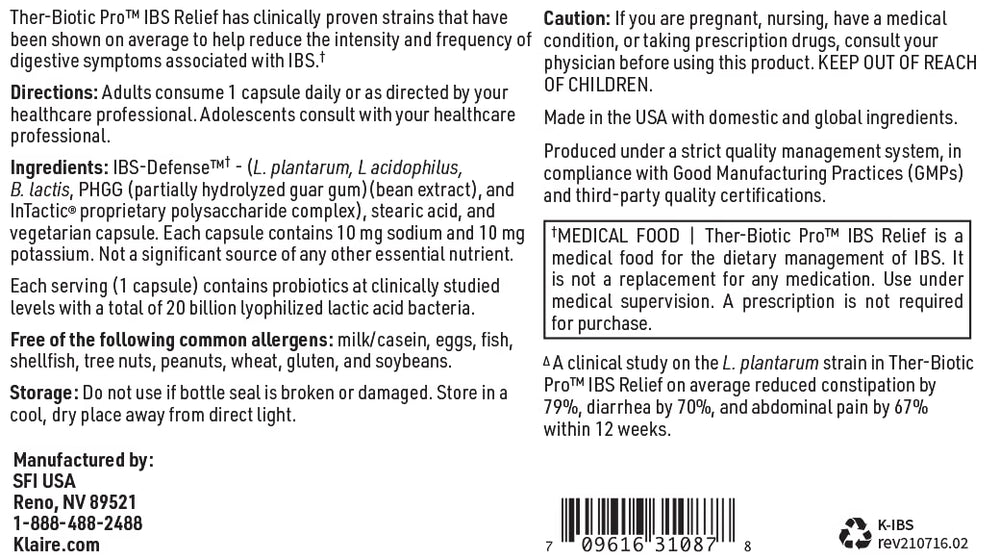 Packaging with trusted, clinician-endorsed probiotic formula seal.