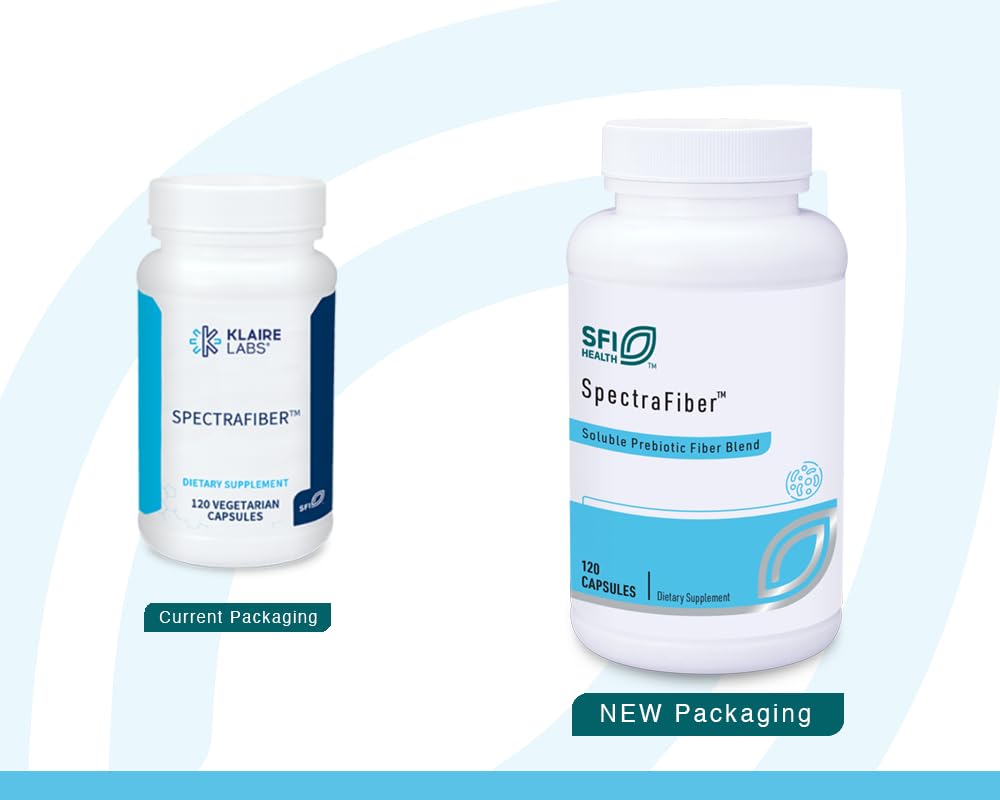 SFI Health SpectraFiber bottle back showing directions and allergen info