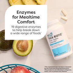 SFI Health Vital-Zymes packaging graphic highlights broad-spectrum digestive enzymes