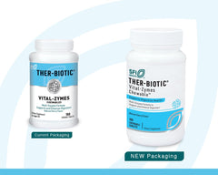SFI Health Vital-Zymes label front shows multi-enzyme formula for diverse meals