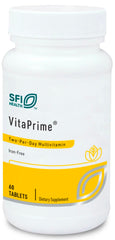 SFI Health VitaPrime iron-free multivitamin bottle front highlighting daily wellness potential.