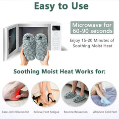 Sfiocoopck microwavable slippers elastic heel strap for secure fit