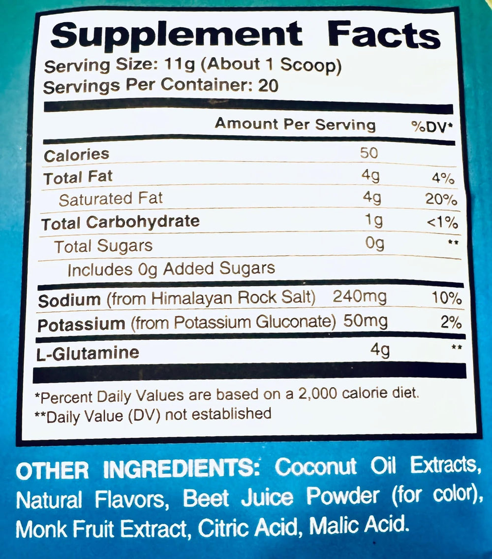 SFuels glutamine pack indicating high-quality supplement for recovery and gut resilience.