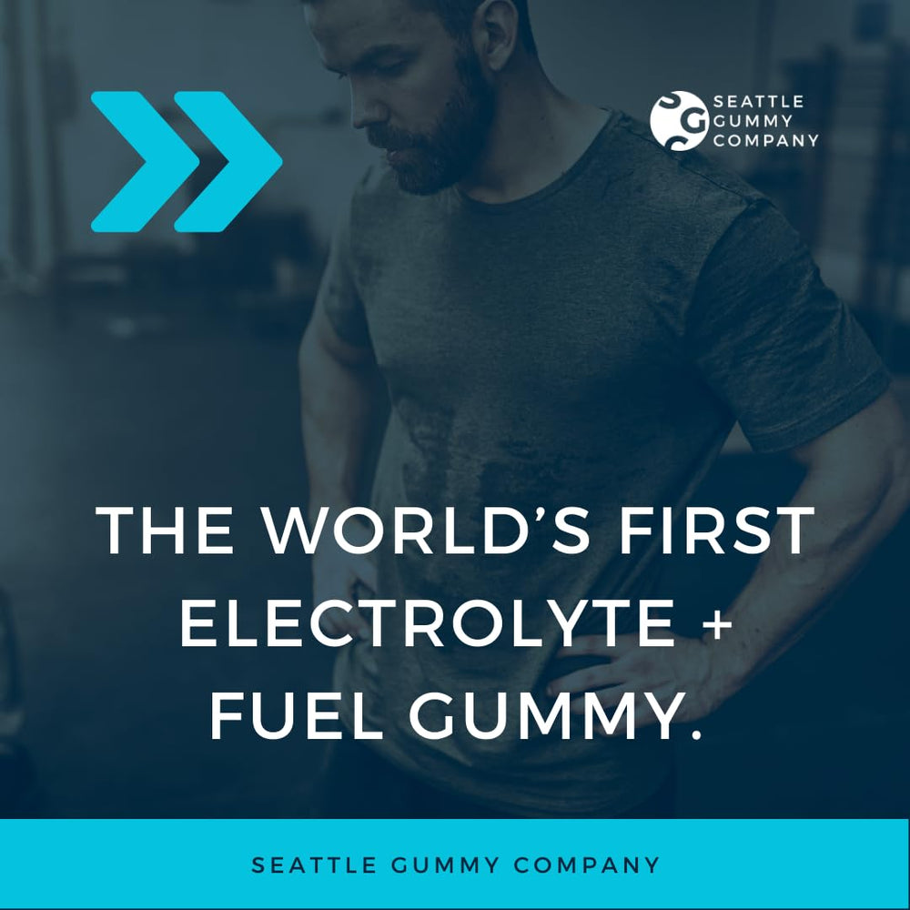 SGC Seattle Gummy Company Margarita gummies close-up highlighting electrolyte balance for active days.