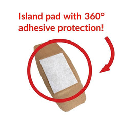SH School Health bandages with flexible backing, secure coverage during movement and daily activities.