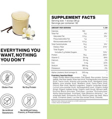 Shakeology Vanilla protein scoop displaying 16g protein per serving.
