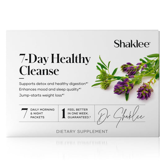 Shaklee 7-Day Healthy Cleanse morning packet showing daily reset potential