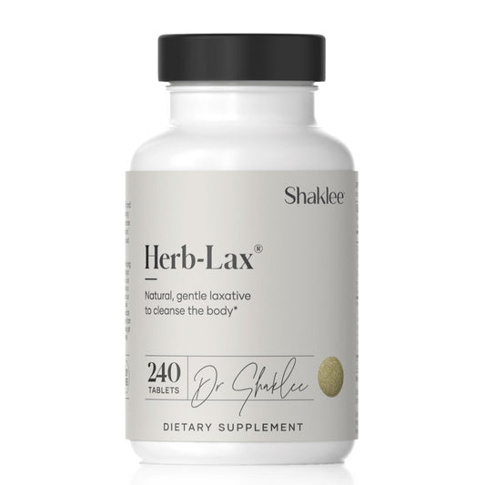 Shaklee Herb-Lax bottle front view for gentle digestive support