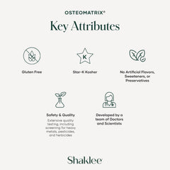 Shaklee OsteoMatrix serving with meals can aid absorption.
