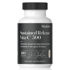 Shaklee Vita-C 500mg bottle with capsules for steady immune support.