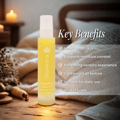 Shankara Nourishing Foot Oil label closeup with neem and tea tree.