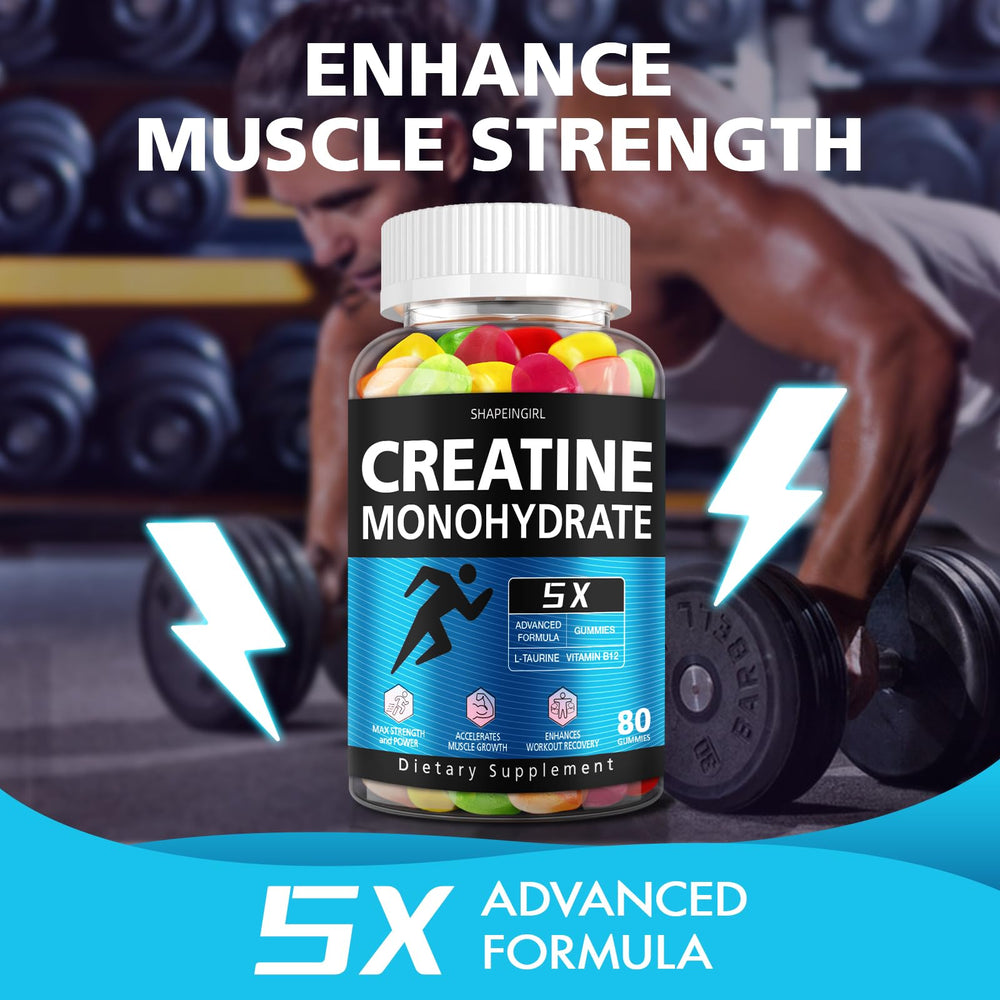 Shapeingirl Creatine Gummies vegan and gluten-free formula supports inclusive fitness.