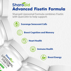 Sharoaid liposomal fisetin softgels ready for easy daily intake