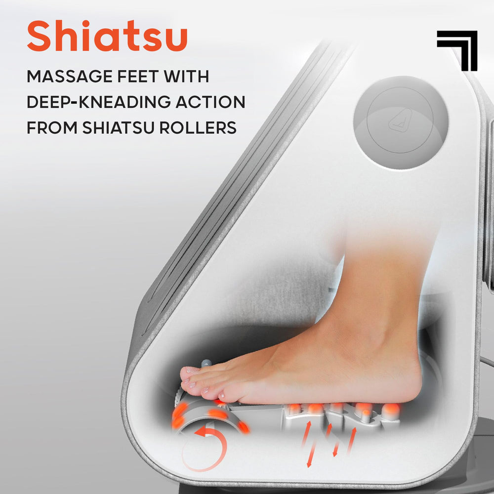 Sharper Image massager in heat mode provides soothing warmth during sessions.