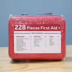 SHBC Compact First Aid Kit keeps supplies secure in car, boat, or backpack.