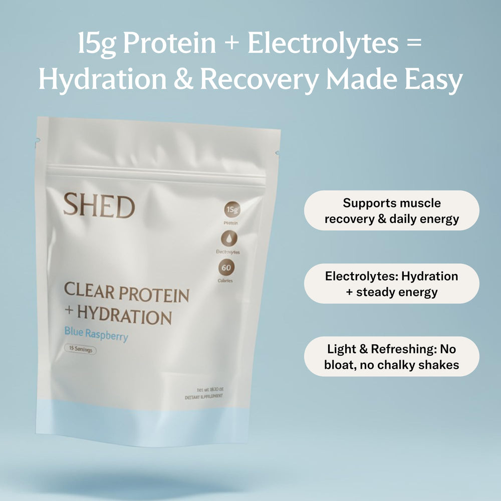 Shed Nutrition Clear Protein dissolving in water for smooth digestion