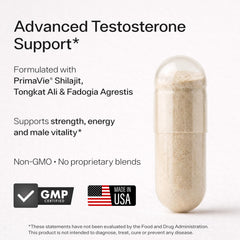Sheer Strength Alpha capsules arranged for potent muscle support