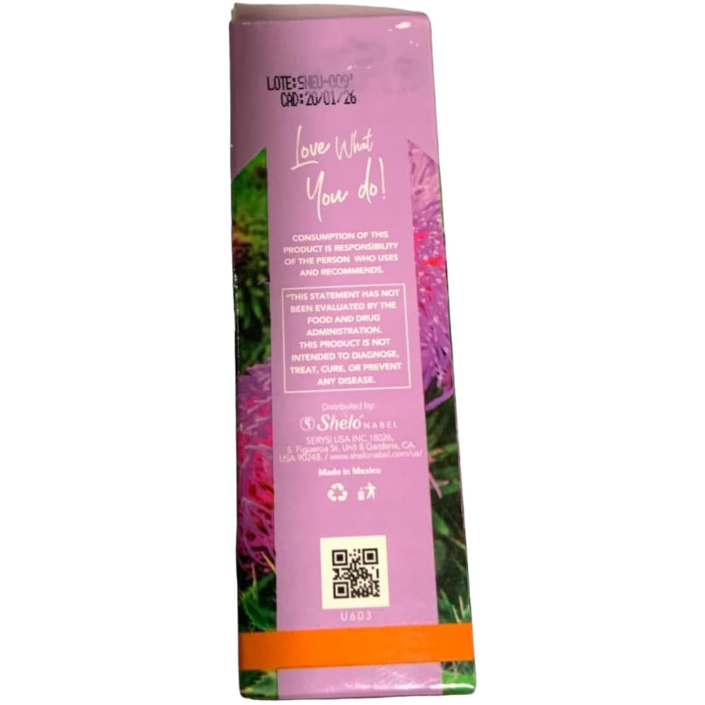 Sheló NABEL artichoke extract visual highlighting natural ingredients.
