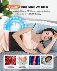SHEVIEW red light therapy pad neck-shoulder application highlighting tension relief potential