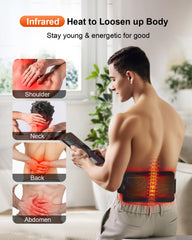 SHEVIEW red light therapy pad shoulder-relief view emphasizing versatile placement and warmth