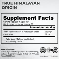 SHILAHEAL lab-tested purity label conveys safety and quality you can trust