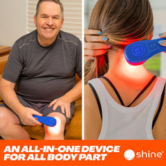 SHINE Relief portable ergonomic design fits easily into daily routines.