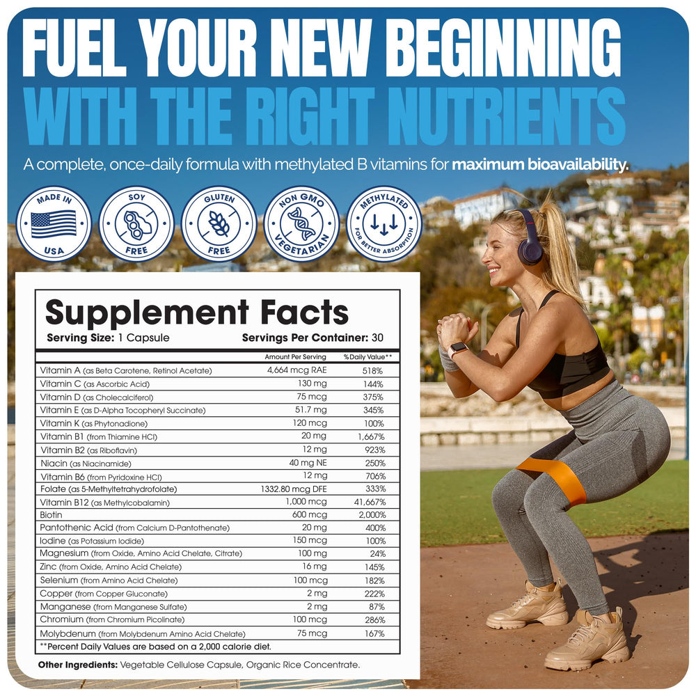 Shiny Leaf methylated bariatric multivitamin capsule closeup highlights gentle, iron-free nutrition.