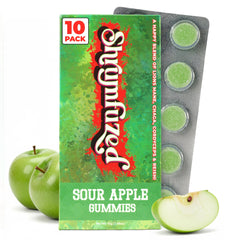 Shrumfuzed bottle front shows New Improved Taste for easier daily use