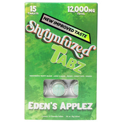 Shrumfuzed box showing New Improved Taste sticker for daily use.
