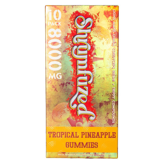 Shrumfuzed Lions Mane gummy bottle for daily focus and wellness.