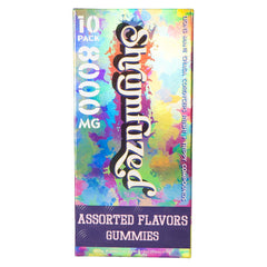 Shrumfuzed gummy texture close-up reveals pleasant chew with earthy notes