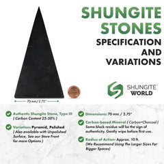 Shungite World pyramid chakra energy visual supports mindful energy during practice.
