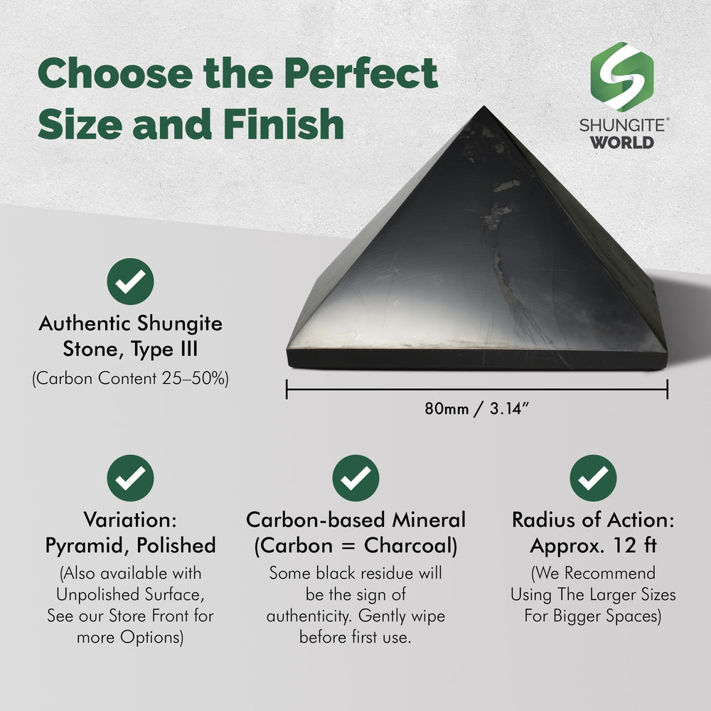 Shungite World authentic pyramid protects energy near router and modem in home office.