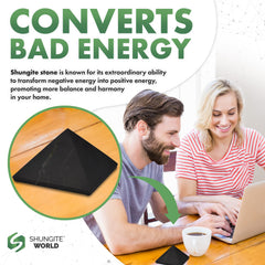 Shungite World pyramids near electronics offer stylish decor and balance