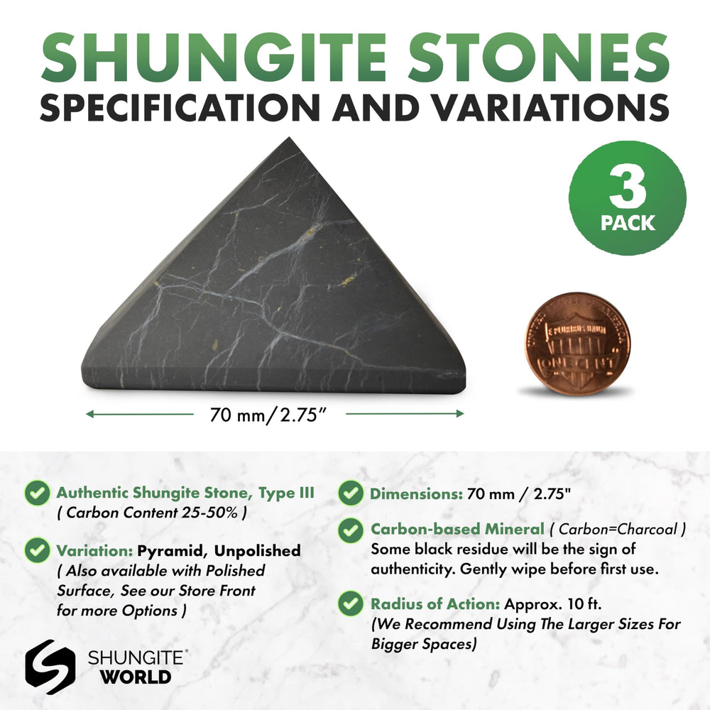 Shungite World pyramid closeup reveals textured surface for authentic aesthetics and mindful decor