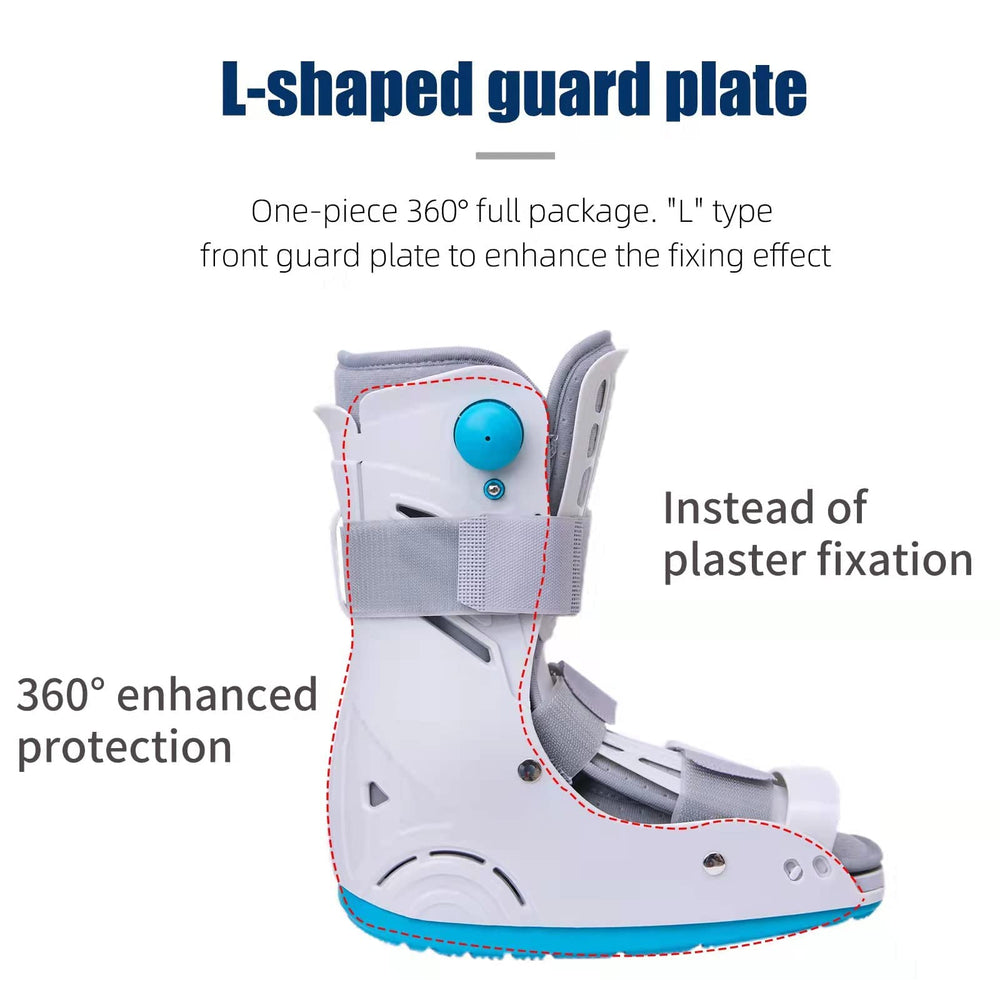 Shuyan Jiao plastic shell protects the ankle during recovery.