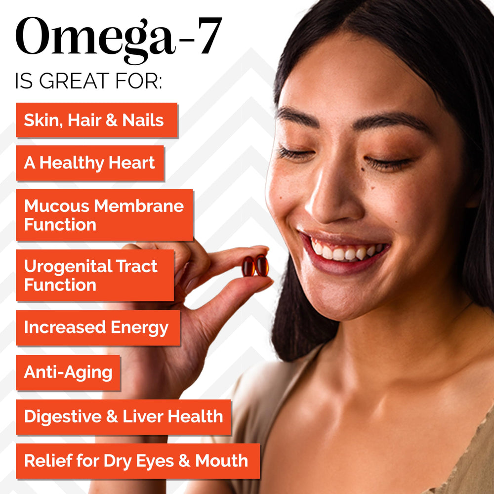 Sibu Organic Sea Buckthorn oil capsules highlighting clean formula.