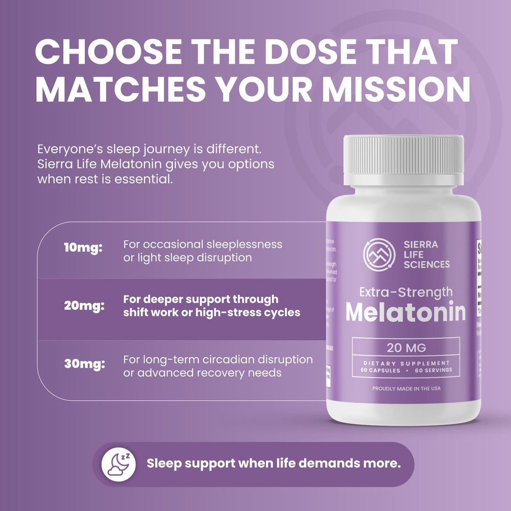 Sierra Life Sciences melatonin night routine setup with glass of water