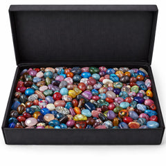 SigMntun 36-variety crystal assortment in pouches for meditation and chakra work.