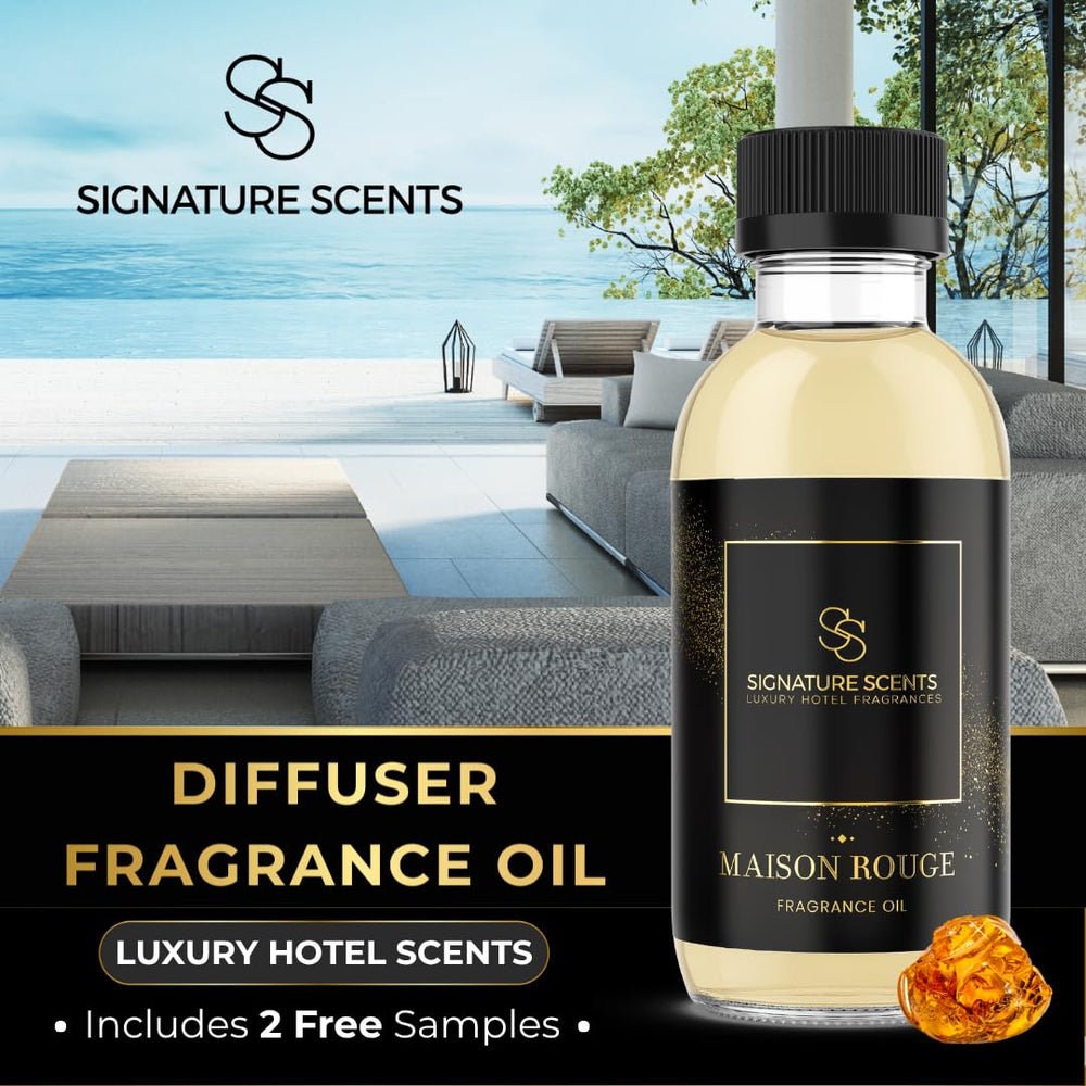 Signature Scents Maison Rouge diffuser oil pour delivering hotel-grade fragrance.