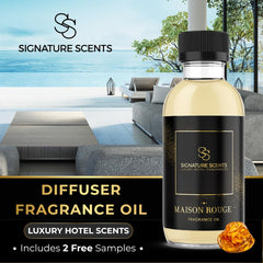 Signature Scents Maison Rouge diffuser oil pour delivering hotel-grade fragrance.