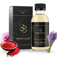 Signature Scents Wild Ambition diffuser bottle for bold hotel-inspired ambiance