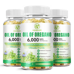 SIGNILIFE oregano oil softgel bottle highlighting convenient daily immune support.