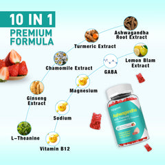 Sijigood Ashwagandha Gummies bottle with L-theanine for calm focus.